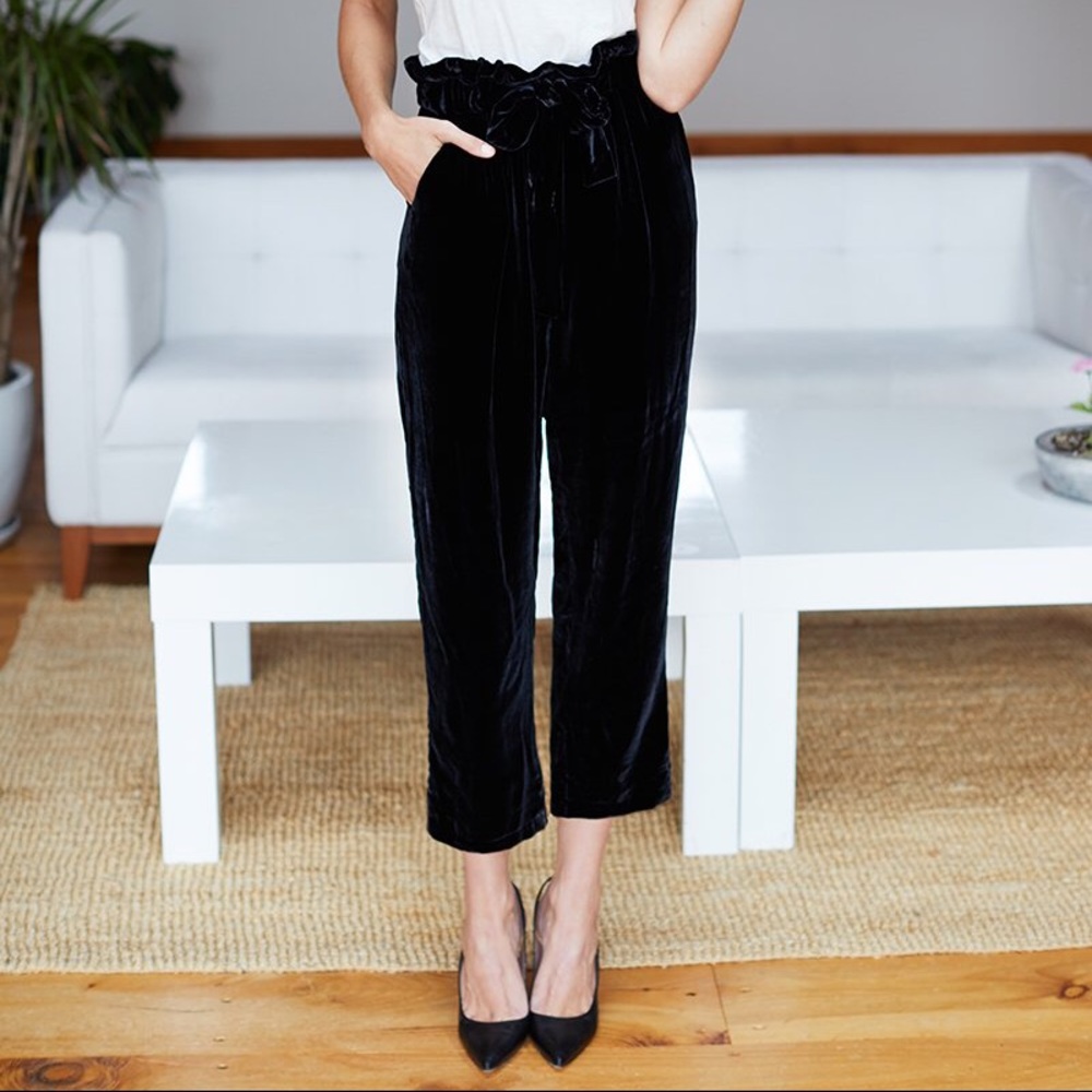EMERSON FRY Black Velvet Pants sz m (NWT)